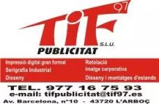 Patrocinador CF L'ARBOÇ: TIF 97