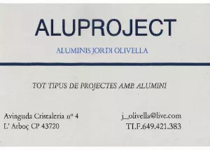 Patrocinador CF L'ARBOÇ: ALUPROJET