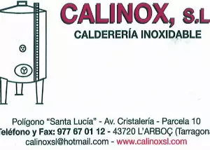 Patrocinador CF L'ARBOÇ: CALINOX